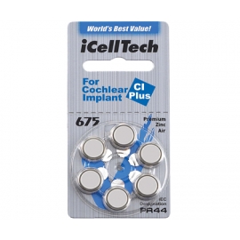 6 ks Baterie do procesorů ke kochleárním implantátům ICellTech A675P